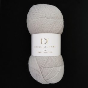 Karen Klarbk - Fine Pure Organic Wool uldgarn - Light Cool Grey 2507 - 50g
