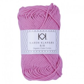Karen Klarbk - 8/8 kologisk Bomuldsgarn - Light Pink 1020 - 50g 