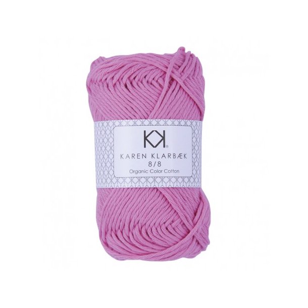 Karen Klarbk - 8/8 kologisk Bomuldsgarn - Light Pink 1020 - 50g 