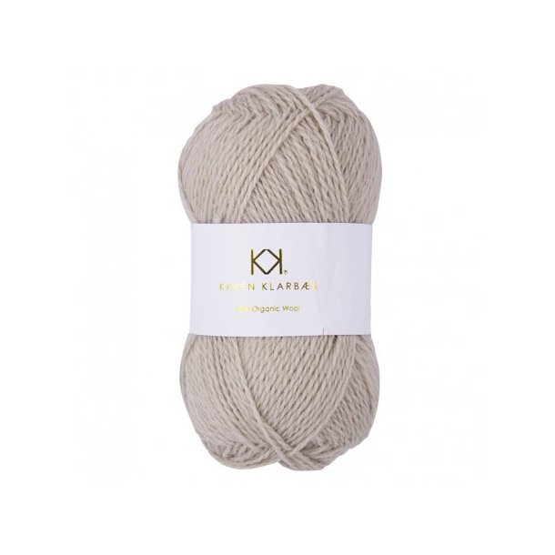Karen Klarbk - Pure Organic Wool - uldgarn - Light Sand 2002 - 50g
