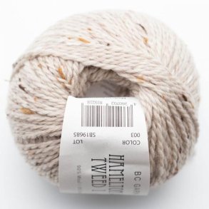 BC Garn - Hamelton Tweed 1 GOTS - uldgarn - Lys Beige (003) - 50g