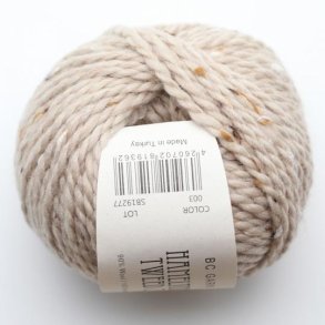 BC Garn - Hamelton Tweed 2 GOTS - uldgarn - Lys Beige (003) - 50g