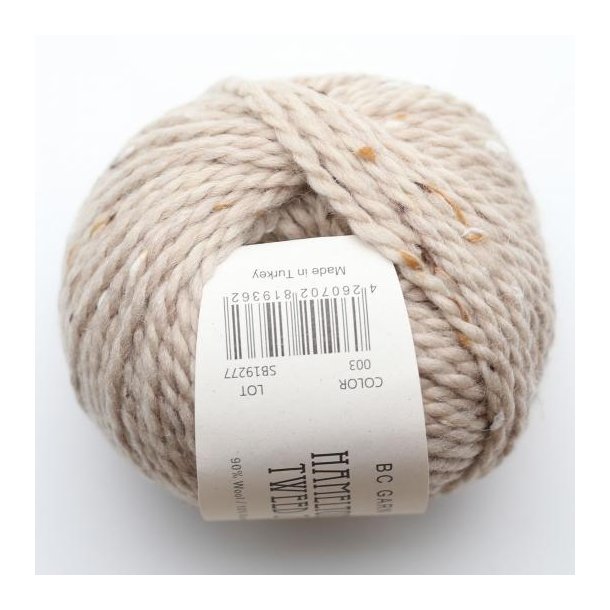 BC Garn - Hamelton Tweed 2 GOTS - uldgarn - Lys Beige (003) - 50g
