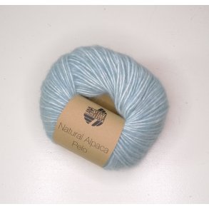 Lana Grossa - Natural Alpaka Pelo - bomuld/alpaca/merino uldgarn - Lysebl meleret (0018) - 50g