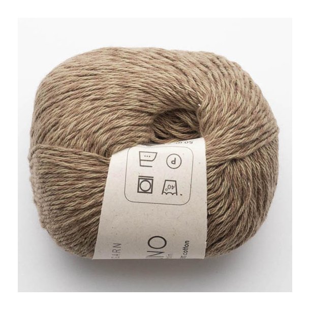 BC Garn - Allino - hr/bomuldsgarn - Lysebrun (02) - 50g