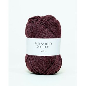 Rauma - Mitu - uld/alpaca garn - M�rk Burgunder 0488 - 50g