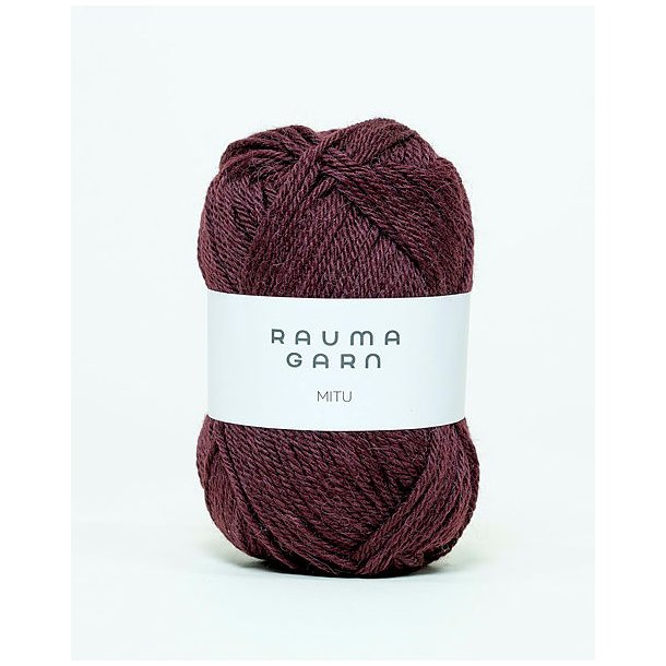 Rauma - Mitu - uld/alpaca garn - M�rk Burgunder 0488 - 50g