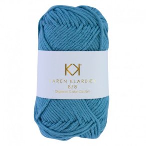 Karen Klarbk - 8/8 kologisk Bomuldsgarn - Medium Petrol Blue 1026 - 50g 