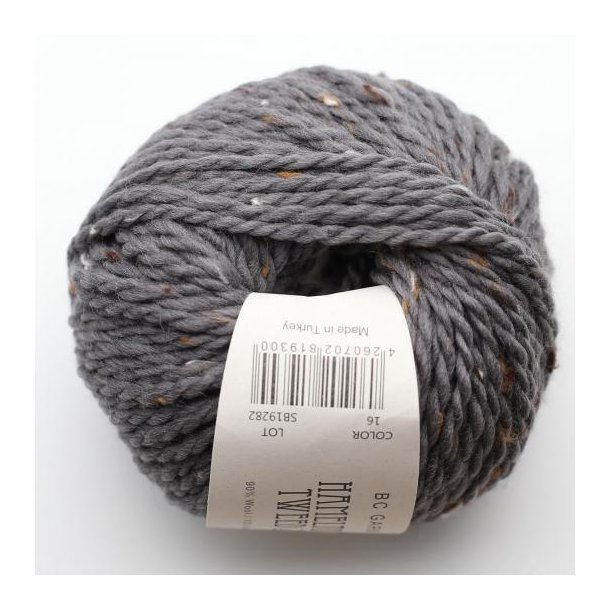 BC Garn - Hamelton Tweed 2 GOTS - uldgarn - Mellemgr (16) - 50g