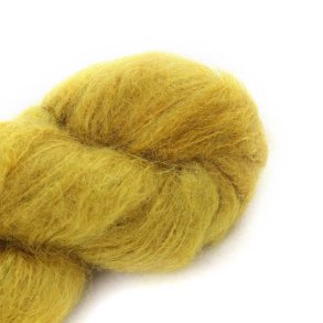Cowgirlblues - Fluffy Mohair garn Solids - Mustard - 100g