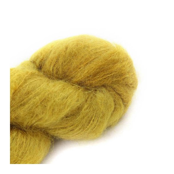 Cowgirlblues - Fluffy Mohair garn Solids - Mustard - 100g