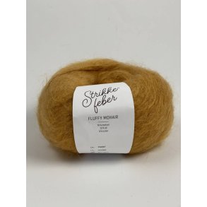 Strikkefeber - Fluffy Mohair - Mohair/uld garn - Mustard 097 - 50g