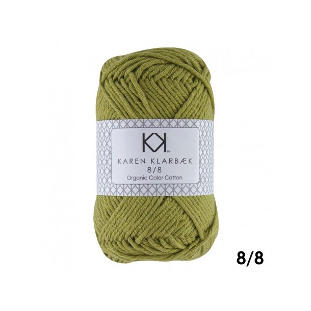 Karen Klarbk - 8/8 kologisk Bomuldsgarn - Mustard 1005 - 50g 