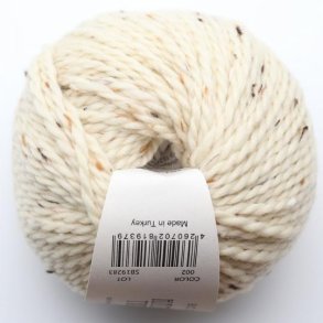 BC Garn - Hamelton Tweed 2 GOTS - uldgarn - Natur Hvid (002) - 50g