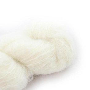 Cowgirlblues - Fluffy Mohair garn Solids - Natural - 100g