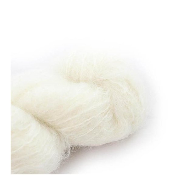 Cowgirlblues - Fluffy Mohair garn Solids - Natural - 100g