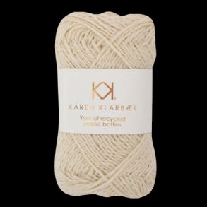 Karen Klarbk - Recycled Bottle Yarn - polyester garn - Nature White 3001 - 50g