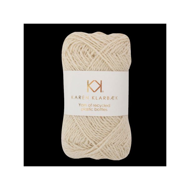 Karen Klarbk - Recycled Bottle Yarn - polyester garn - Nature White 3001 - 50g