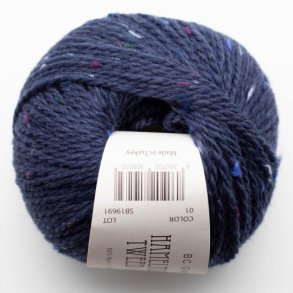 BC Garn - Hamelton Tweed 1 GOTS - uldgarn - Navy (01) - 50g