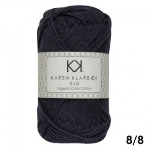 Karen Klarbk - 8/8 kologisk Bomuldsgarn - Navy Blue 1016 - 50g 