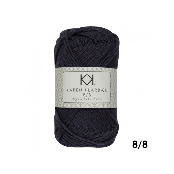 Karen Klarbk - 8/8 kologisk Bomuldsgarn - Navy Blue 1016 - 50g 