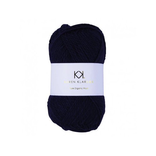 Karen Klarbk - Pure Organic Wool - uldgarn - Navy Blue 2024 - 50g