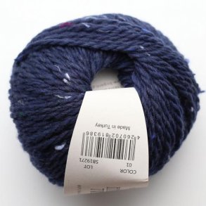 BC Garn - Hamelton Tweed 2 GOTS - uldgarn - Navy (01) - 50g