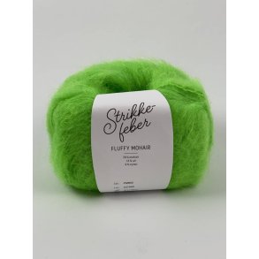 Strikkefeber - Fluffy Mohair - Mohair/uld garn - Neon Grn 802 - 50g