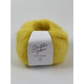 Strikkefeber - Fluffy Mohair - Mohair/uld garn - Neon Gul 803 - 50g