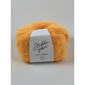 Strikkefeber - Fluffy Mohair - Mohair/uld garn - Neon Orange 804 - 50g