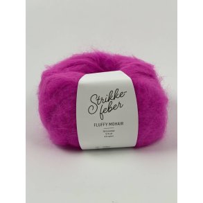 Strikkefeber - Fluffy Mohair - Mohair/uld garn - Neon Rosa 807 - 50g