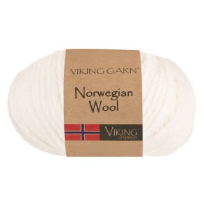Viking Garn - Norwegian Wool - Uldgarn - Hvid 400 - 50g