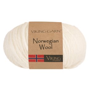 Viking Garn - Norwegian Wool - Uldgarn - Naturhvid 402 - 50g