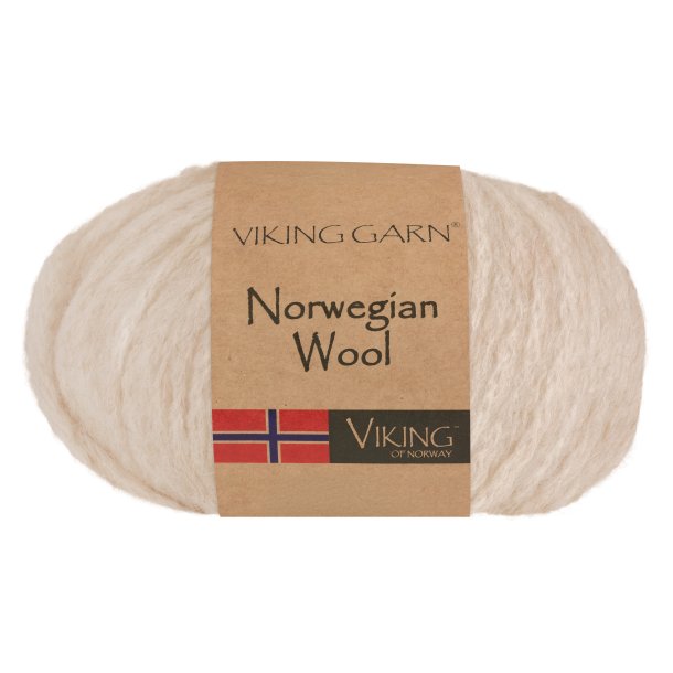 Viking Garn - Norwegian Wool - Uldgarn - Sand 406 - 50g