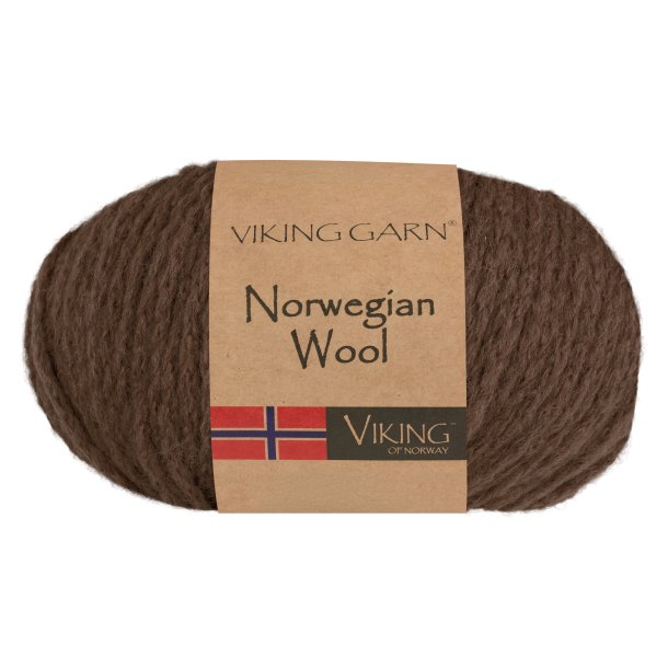 Viking Garn - Norwegian Wool - Uldgarn - Brun 408 - 50g