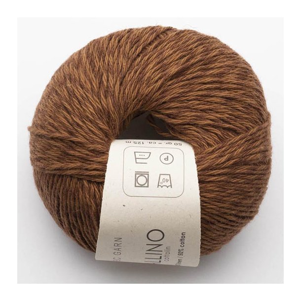 BC Garn - Allino - hr/bomuldsgarn - Nougat (18) - 50g