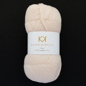 Karen Klarbk - Fine Pure Organic Wool uldgarn - Nude 2512 - 50g