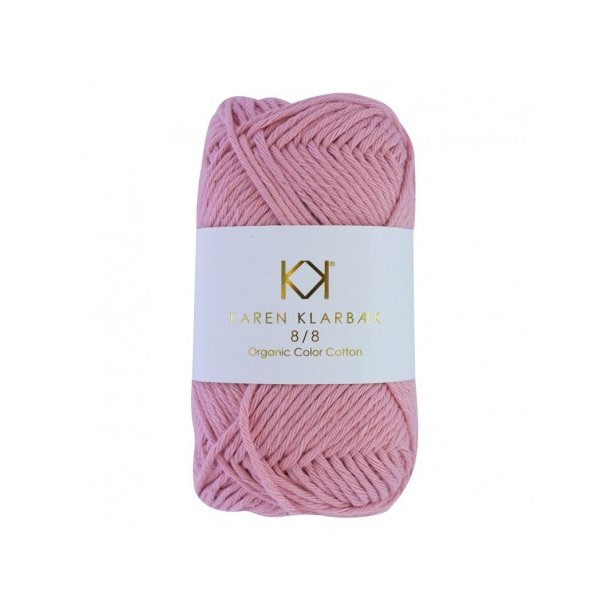 Karen Klarbk - 8/8 kologisk Bomuldsgarn - Old Rose 1027 - 50g 