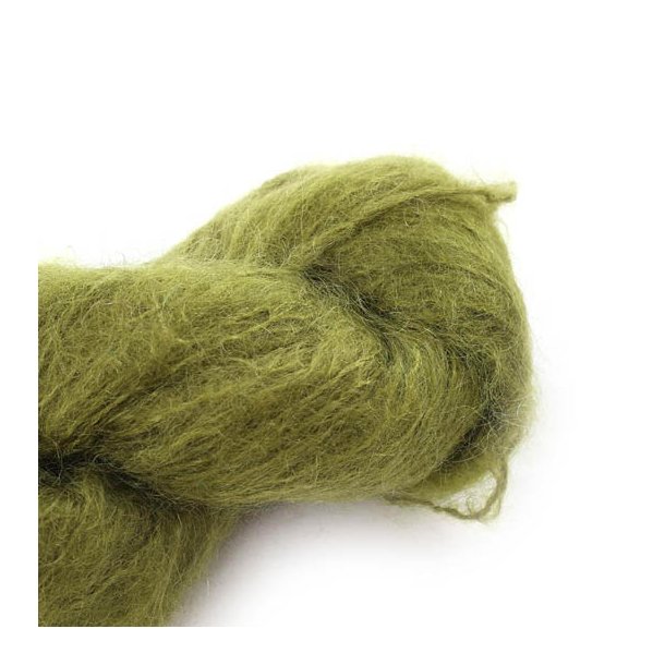 Cowgirlblues - Fluffy Mohair garn Solids - Olive - 100g