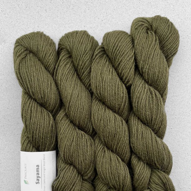 Pascuali - Sayama - lama/hjlandsuld garn - Olive 316 - 50g