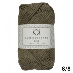 Karen Klarbk - 8/8 kologisk Bomuldsgarn - Olive Green 1014 - 50g 