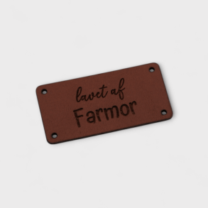 by KABRO - Label - Lavet af farmor - cognacfarvet l�der