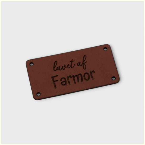 by KABRO - Label - Lavet af farmor - cognacfarvet l�der
