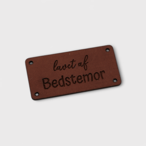 by KABRO - Label - Lavet af bedstemor - cognacfarvet l�der