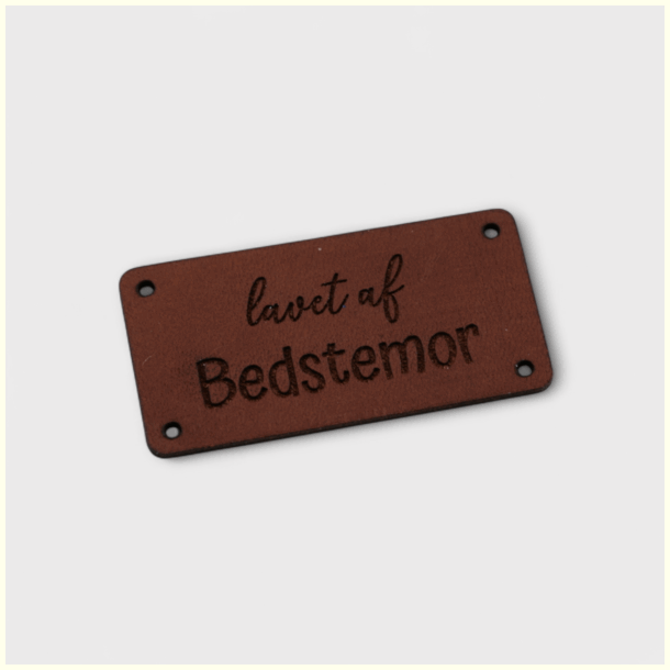 by KABRO - Label - Lavet af bedstemor - cognacfarvet l�der