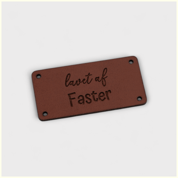 by KABRO - Label - Lavet af faster - cognacfarvet l�der