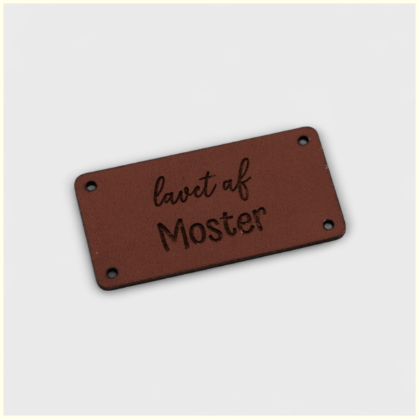 by KABRO - Label - Lavet af moster - cognacfarvet l�der
