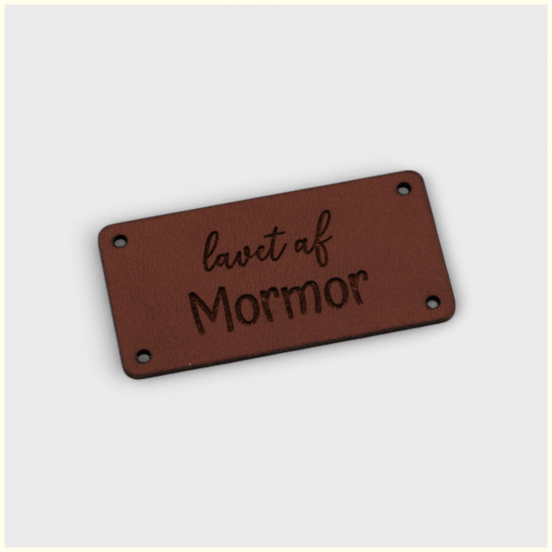 by KABRO - Label - Lavet af mormor - cognacfarvet l�der