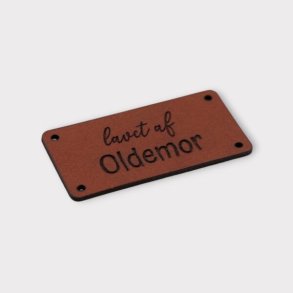 by KABRO - Label - Lavet af oldemor - cognacfarvet l�der