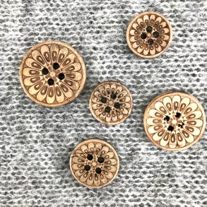 Pfuglefjer knap i kokosnd - 23mm